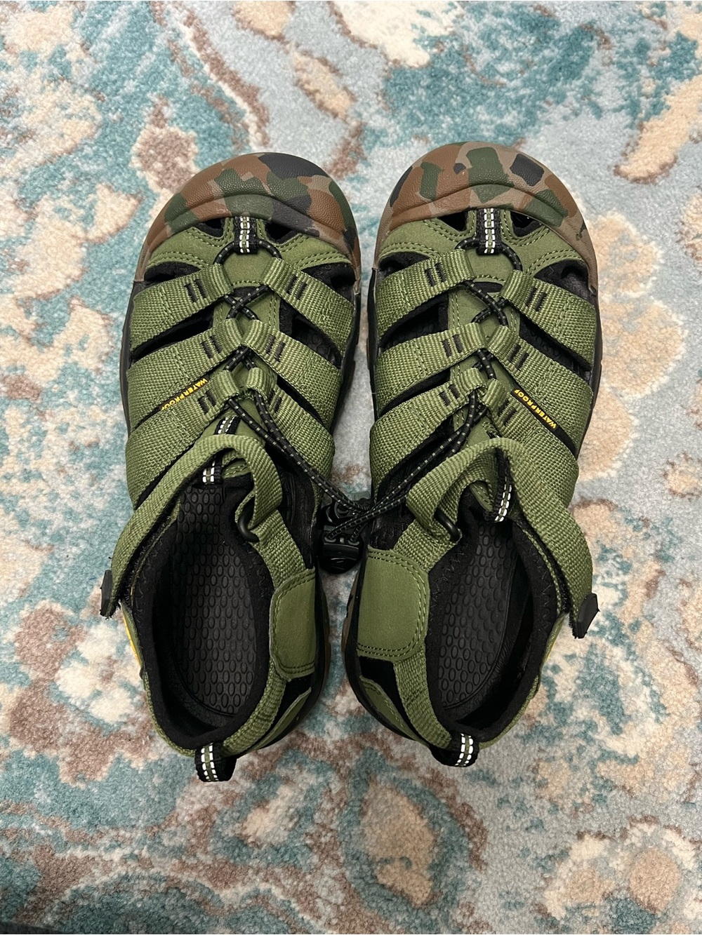 Keen Olive Green and Camo Closed-Toe Sandals